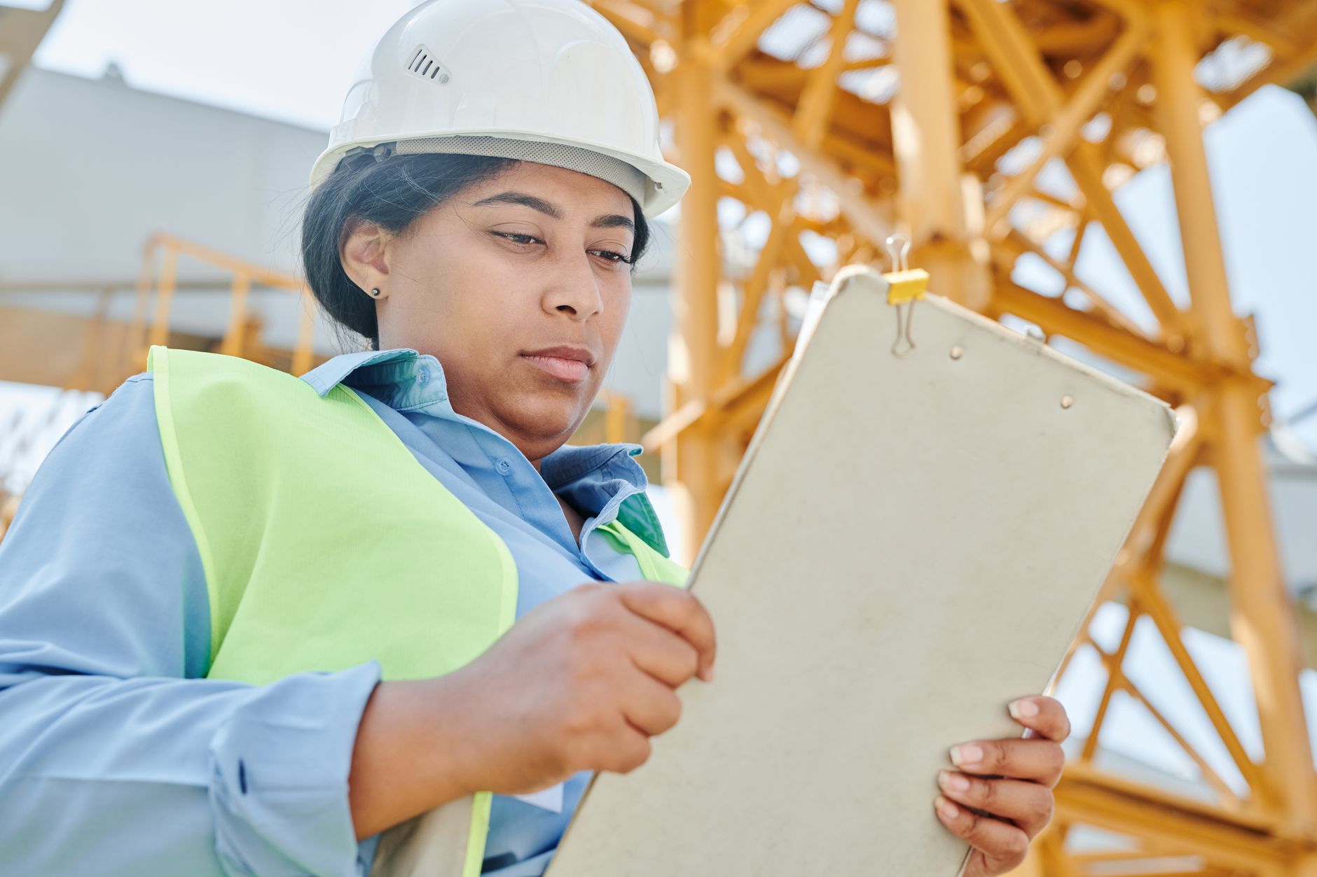 Safety inspection on an industrial site